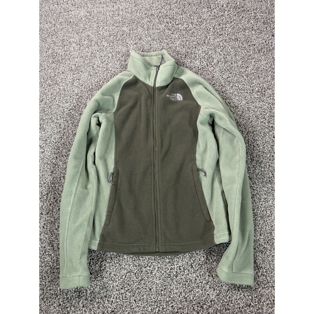 The North Face Full Zip Fleece Jacket Women's Size XS Green Outdoor